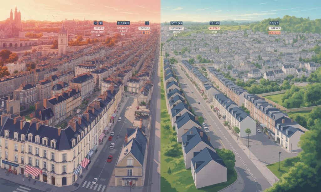 découvrez les variations des prix du mètre carré à vannes, comparant le centre-ville dynamique à la périphérie plus abordable pour mieux orienter votre projet immobilier.